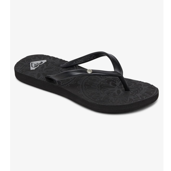 Girls Black Flip Flops - Picture 3 of 6